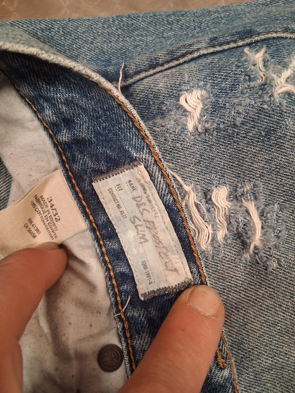 Denim & Supply Ralph Lauren Light Blue Distressed Slim Jeans - Picture 5 of 8